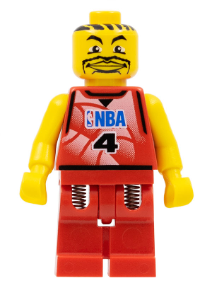 NBA Player, Number 4 with Red Legs : Minifigure nba044 | BrickLink