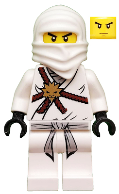 LEGO Ninjago Zane ZX Minifigure White Gold Helmet armor swords 30086 Z86 