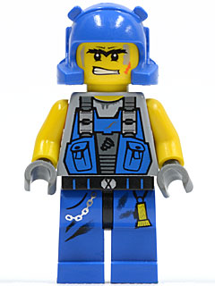 BrickLink Minifigure pm011 LEGO Power Miner - Orange Scar, Helmet [Power Miners] - BrickLink Catalog