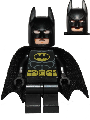 Lego Minifig: Batman SH016 #6864 #6863 Yellow Belt Type 1 Cowl Heroes Crest 