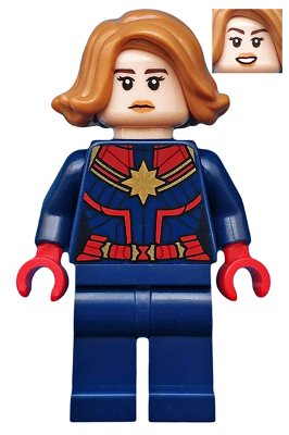 built LEGO Captain Marvel Minifigure sh555 - Brand new 