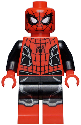 - Black and Red Small Black Silver Trim (Upgraded Suit) : Minifigure sh782 | BrickLink