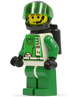 LEGO 2 x Figur Minifigur Minifig Astronaut Space Police 2 II sp037 