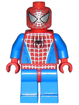 Spider-Man 1 Blue Arms and Legs, Silver Webbing : Minifigure spd001