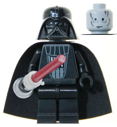 Darth Vader Trans Red Light Up Lightsaber Minifigure sw0117