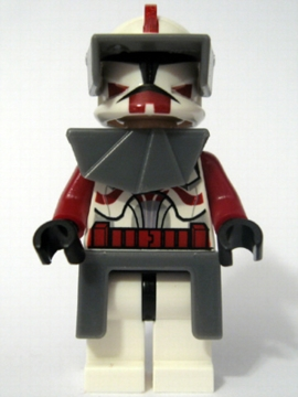 Lego Star Wars Minifigure Clone Commander Fox w/ Gray Visor 7681 Torso Crack 