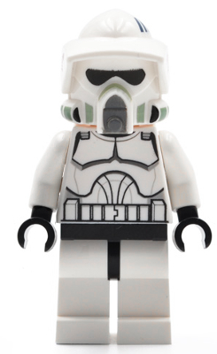 LEGO MINIFIG SW Arf Trooper Elite CASCO x 1 Bianco Copricapo con motivo 