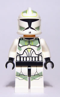 White Helmet Clone Trooper w/ Sand Green Markings Minifig LEGO Star Wars
