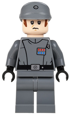 Lego 1 x Kappe Hut 3624 alt dunkelgrau Imperial Officer 7201 