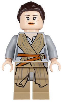 Lego Figure Rey sw0677 Dark Tan Tied Robe 