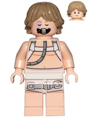 sw0957 Lego Figure Luke Skywalker Bacta Tank Outfit, Dark Tan Hair 