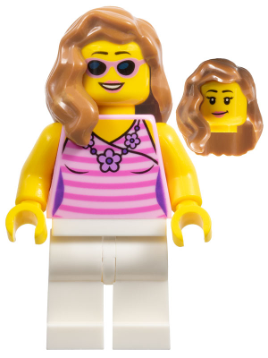 LEGO FEMALE GIRL BLONDE OVER SHOULDER HAIR FOR MINIFIGURE NEW