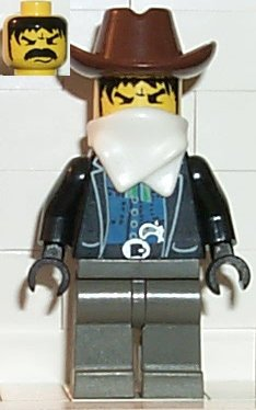 LEGO Uomo BANDIT gangster Ladro rapinatore con barba cty701 MINI PERSONAGGIO Personaggio LEGO personaggio 
