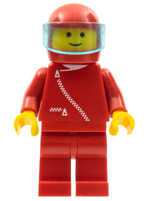 Jacket with Zipper - Red, Red Legs, Blue Minifigure : Trans-Light Helmet, Red | BrickLink zip002 Visor