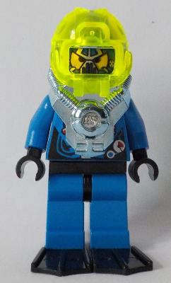 Lego Minifigure Aquazone Aquaraider Diver 4 Black Knit Cap Aqu027 