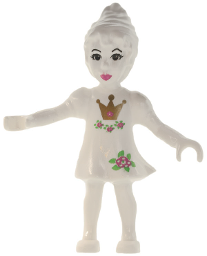 Belville Fairy - White with Flowers and Crown Pattern (Thumbelina)