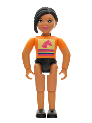 Belville Female - Girl with Black Ponytail and Orange Shirt