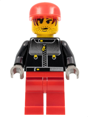 Headgear Hair Spiked Top with Lime Green Streaks Pattern Minifig LEGO 