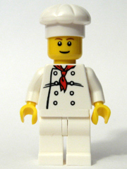 Chef - White Torso with 8 Buttons, White Legs &#40;Undetermined Eyebrows&#41;