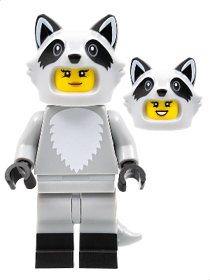 Raccoon Costume Fan, Series 22 (Minifigure Only without Stand and Accessories)