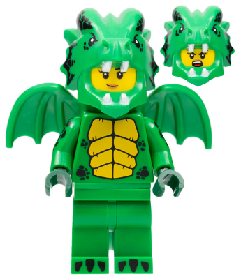 Green Dragon Costume, Series 23 (Minifigure Only without Stand and Accessories)