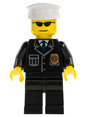City Leather Jacket with Gold Badge CTY0027 Helmet Police LEGO Minifigure 