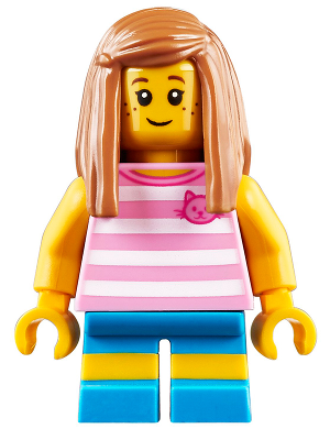 Figurka LEGO Holčička s růžovým trikem zepředu