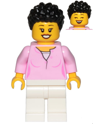 Figurka LEGO Maminka v růžové blůze zepředu