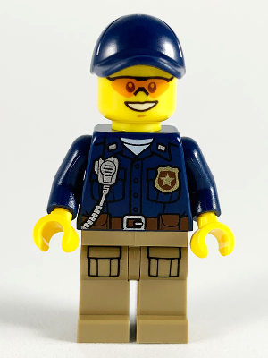 NEW Lego City Police Agents Female MINIFIG HEAD Girl w/Black Aviator Sun Glasses 