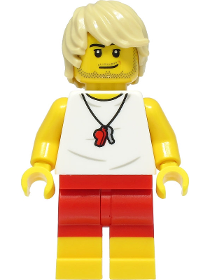 LEGO New Tan City Beach Swept Back Tousled Male Minifigure Hair 