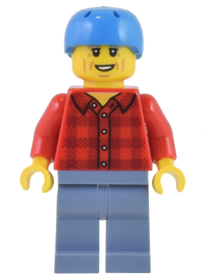 Minifigure cty1451 : Electric Scooter Rider - Red Plaid Flannel Shirt ...