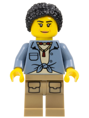 Minifigure cty1779 : City Jungle Explorer Female - Sand Blue Knotted ...