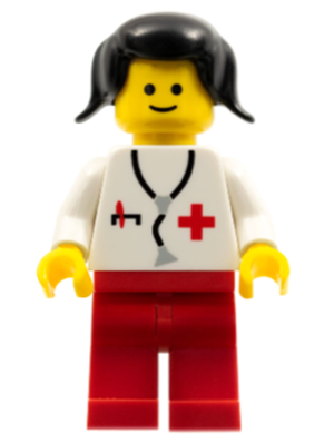 LEGO Red Classic Female Girl Pigtails Hair 