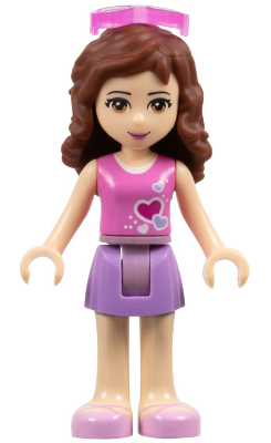 frnd0257: Friends Olivia (Light Nougat) - Medium Lavender Skirt, Dark Pink Top with Hearts and White Undershirt, Trans-Dark Pink Sunglasses <h1><a href='/minifigs/frnd0257/friends-olivia-(light-nougat)-medium-lavender-skirt-dark-pink-top-with-hearts-and-white-undershirt-trans-dark-pink-sunglasses'>Friends Olivia (Light Nougat) - Medium Lavender Skirt, Dark Pink Top with Hearts and White Undershirt, Trans-Dark Pink Sunglasses</a></h1><div class='tags floatleft'><a href='/minifigs/frnd0257'>frnd0257</a> <a href='/minifigs/category-Friends'>Friends</a> <a href='/minifigs/category-Friends/subcategory-General'>General</a> <a href='/minifigs/category-Friends/year-2017'>2017</a></div> <div class='floatright'>Image © BrickLink.com</div>