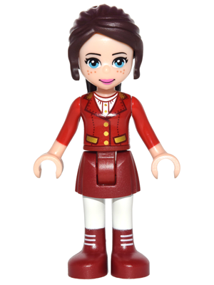 Friends Naomi &#40;Light Nougat&#41; - Red Jacket, Dark Red Skirt and Boots