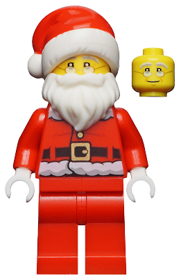 Santa, Red Legs, Fur Lined Jacket with Button, Glasses