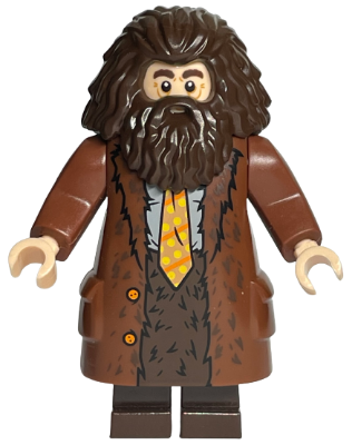 Lego Harry Potter minifigure HP111 Rubeus Hagrid dark brown topcoat from 2010 