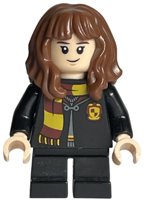 Hermione Granger - Hogwarts Robe Clasped with Gryffindor Shield, Black Short Legs
