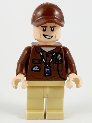 Lego Minifigur Figürchen Jurassic World JW045 Park Park Worker Weiblich Neu New 
