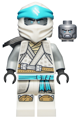 LEGO NinjaGo MiniFigure Titanium Ninja Light Bluish Gray Armor Zane 71217 