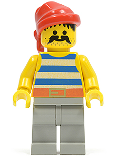 Lego Pirate Blue Jacket 6262 6268 6273 Light Gray Legs Pirates Minifigure