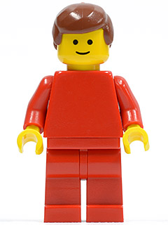 Plain Red Torso with Red Arms, Red Legs, Reddish Brown Male Hair