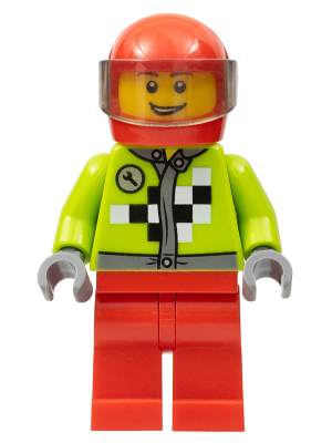 LEGO White Minifigure Space Racing Helmet with Black Visor 