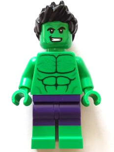 Lego Hulk 76078 Big Figure with Dark Green Hair Avengers Super Heroes  Minifigure