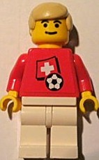 Soccer Player - Swiss Player 2, Swiss Flag Torso Sticker on Front, Black Number Sticker on Back (specify number in listing)