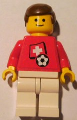Soccer Player - Swiss Player 4, Swiss Flag Torso Sticker on Front, Black Number Sticker on Back (specify number in listing)