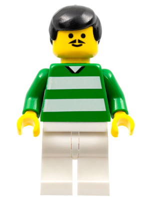 Soccer Player - Green and White Team with Number 4 on Back