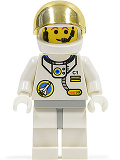 Lego City / Town Minifigure Space Port Astronaut C1 spp005 + Breathing  Apparatus