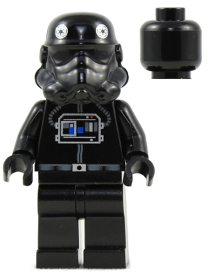 LEGO Star Wars Tie Fighter Pilot Minifigure 75056 75031 Light Flesh Head 