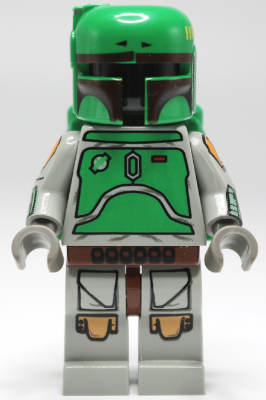 Boba Fett (Cloud City - Printed Arms & Legs): LEGO minifigure of Boba Fett with detailed printing on arms and legs, representing his appearance in Cloud City.